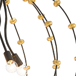 Люстра в форме шара с золотыми элементами на чёрном каркасе Arced Lines варинант исполнения - 1 | Loft Concept в Кирове