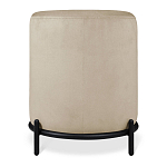 Банкетка овальная бежевый велюр на 4-х металлических ножках черного цвета SANJAY варинант исполнения - 3 | Loft Concept в Кирове