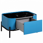Тумба прикроватная чёрно-голубая с  ящиком Blue Cabinet варинант исполнения - 2 | Loft Concept в Кирове