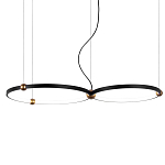 Люстра подвесная светодиодная черный металл Ring Horizontal варинант исполнения - 8 | Loft Concept в Кирове