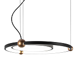 Люстра подвесная светодиодная черный металл Ring Horizontal варинант исполнения - 1 | Loft Concept в Кирове