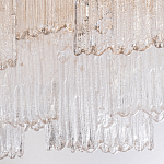 Люстра подвесная прямоугольная из рифленого стекла Fluted Glass Chandelier варинант исполнения - 1 | Loft Concept в Кирове