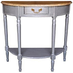 Полукруглая консоль в стиле прованс серая Margery Provence Grey Console варинант исполнения - 1 | Loft Concept в Кирове