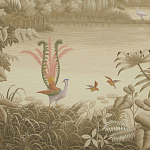 Обои ручная роспись Le Brésil Amarelo Sepia варинант исполнения - 3 | Loft Concept в Кирове