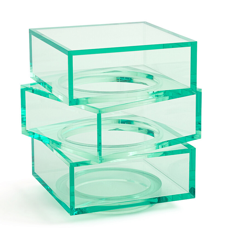 Стол журнальный в форме кубов Acrylic Furniture Lumina Mint Breeze Бирюзовый Стол журнальный в форме кубов Acrylic Furniture Lumina Mint Breeze Бирюзовый в Кирове | Loft Concept