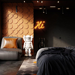 Гипсовая 3D панель с принтографией PM-105 варинант исполнения - 1 | Loft Concept в Кирове