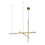 Люстра с 3-мя  пересекающимися цилиндрическими плафонами на тонких тросах Trumpet tube варинант исполнения - 2 | Loft Concept в Кирове