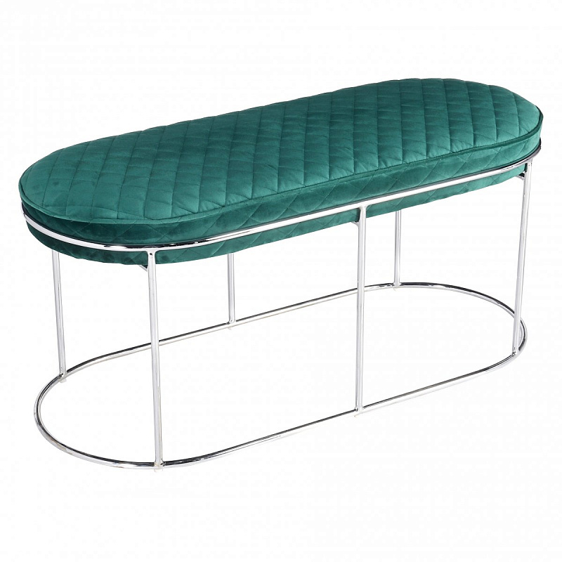 Банкетка Bench Emerald Серебряный Изумрудный Банкетка Bench Emerald Серебряный Изумрудный в Кирове | Loft Concept