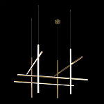 Люстра с 8-ю пересекающимися цилиндрическими плафонами на тонких тросах Trumpet tube варинант исполнения - 7 | Loft Concept в Кирове