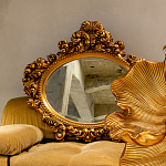 Зеркало настенное золотое с ажурным резным орнаментом Classic Ornament Mirror варинант исполнения - 3 | Loft Concept в Кирове