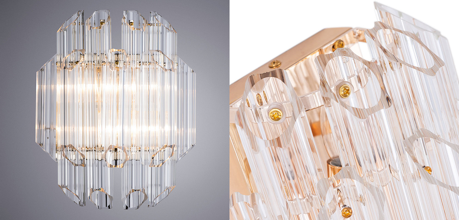 Бра Hexagon Tube Light Crystal wall lamp Бра Hexagon Tube Light Crystal wall lamp - Loft-Concept в Кирове