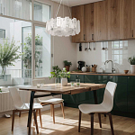 Люстра круглая с подвесными прямоугольными пластинами из стекла Glacier Panels варинант исполнения - 11 | Loft Concept в Кирове