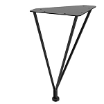 Стол журнальный c коричневой круглой столешницей на четырех черных ножках Charm Coffee Table варинант исполнения - 3 | Loft Concept в Кирове