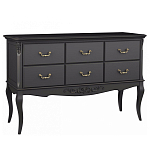 Консоль черная из массива бука с ящиками в стиле прованс Black Provence варинант исполнения - 1 | Loft Concept в Кирове