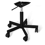 Стул с мягкой бирюзовой обивкой из велюра и подъемно-поворотным механизмом на черных колесиках Harper Turquoise варинант исполнения - 3 | Loft Concept в Кирове