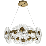 Люстра с круглыми рельефными плафонами Glass Peonies Brass Chandelier варинант исполнения - 2 | Loft Concept в Кирове
