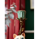 Подсвечник в виде кошки из фарфора с бронзовыми элементами Paradise Cat варинант исполнения - 7 | Loft Concept в Кирове