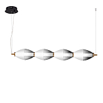 Подвесной светильник линейный в сочетании двух разных фактур стекла Enchanting варинант исполнения - 1 | Loft Concept в Кирове