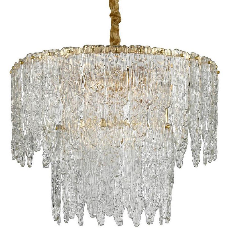 Люстра Cold Heart Chandelier two Золотой Прозрачное Стекло Люстра Cold Heart Chandelier two Золотой Прозрачное Стекло в Кирове | Loft Concept