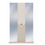 Шкаф трёхдверный с 2-мя зеркальными дверками Satin Furniture варинант исполнения - 3 | Loft Concept в Кирове