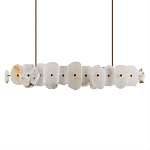 Подвесной светильник с фигурными элементами из белого алебастра Cryptocrystalline Stone варинант исполнения - 7 | Loft Concept в Кирове