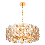 Люстра круглая золотого цвета с круглыми хрустальным элементами Solyria варинант исполнения - 4 | Loft Concept в Кирове