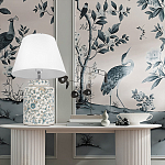 Настольная лампа цилиндрическая с цветочной росписью Lamp Flower Painting варинант исполнения - 6 | Loft Concept в Кирове