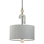 Люстра с серым тканевым плафоном Flourish варинант исполнения - 1 | Loft Concept в Кирове