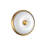 Бра круглое с матовым стеклянным плафоном и металлической окантовкой Soft Halo варинант исполнения - 3 | Loft Concept в Кирове