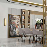 Бра в металлическом корпусе с рассеивателем из бежевого алебастра Cryptocrystalline Stone варинант исполнения - 2 | Loft Concept в Кирове