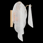 Бра из полупрозрачных овальных лепестков из стекла с металлическим основанием золотого цвета Nazaire Glass Lighting варинант исполнения - 2 | Loft Concept в Кирове