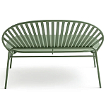 Зелёная скамья из стали Goodwin Metal Bench Green варинант исполнения - 3 | Loft Concept в Кирове