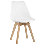 Стул с основой из пластика и мягким сиденьем Arvika White варинант исполнения - 1 | Loft Concept в Кирове