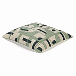 Подушка декоративная зеленого цвета с геометрическим рисунком Divine Abstractions варинант исполнения - 1 | Loft Concept в Кирове