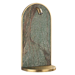 Настенный светильник зеленого цвета с бронзовой рамкой овальной формы с полкой Herbarium  варинант исполнения - 1 | Loft Concept в Кирове