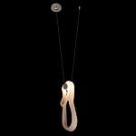 Подвесной светильник белого цвета с изогнутым плафоном Flow Loop варинант исполнения - 3 | Loft Concept в Кирове