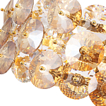 Люстра круглая золотого цвета с круглыми хрустальным элементами Solyria варинант исполнения - 7 | Loft Concept в Кирове