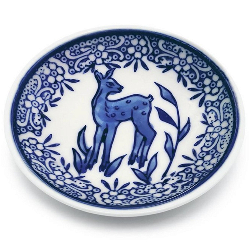 Тарелка Plate Chino Smal Белый Синий Тарелка Plate Chino Smal Белый Синий в Кирове | Loft Concept