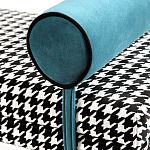 Банкетка Banquette PIED DE POULE с принтом гусиная лапка и синими подлокотниками  варинант исполнения - 3 | Loft Concept в Кирове