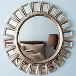 Зеркало-солнце в серебряной раме Silver Sun варинант исполнения - 1 | Loft Concept в Кирове