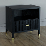 Прикроватная тумбочка с полкой Elsa Dreams Black варинант исполнения - 1 | Loft Concept в Кирове