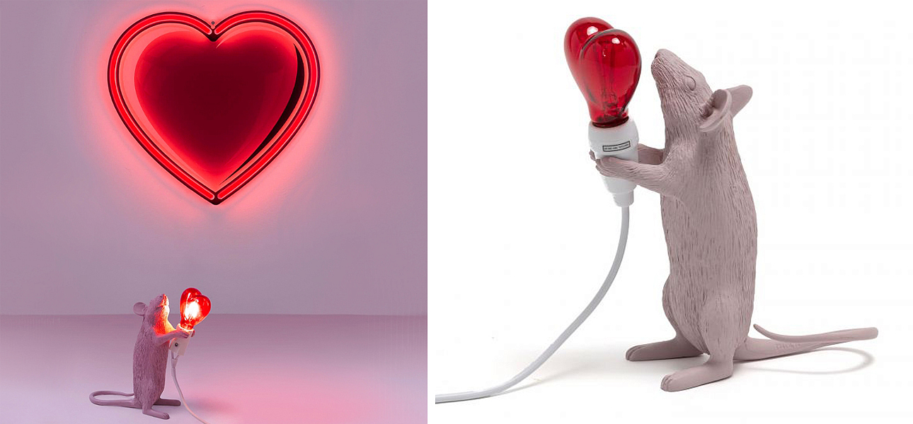 Настольная лампа Seletti Mouse Step Love USB Настольная лампа Seletti Mouse Step Love USB - Loft-Concept в Кирове