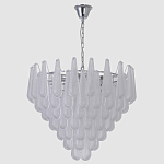 Люстра с подвесками из рифленного стекла в форме капель Textured Glass Chandelier варинант исполнения - 10 | Loft Concept в Кирове