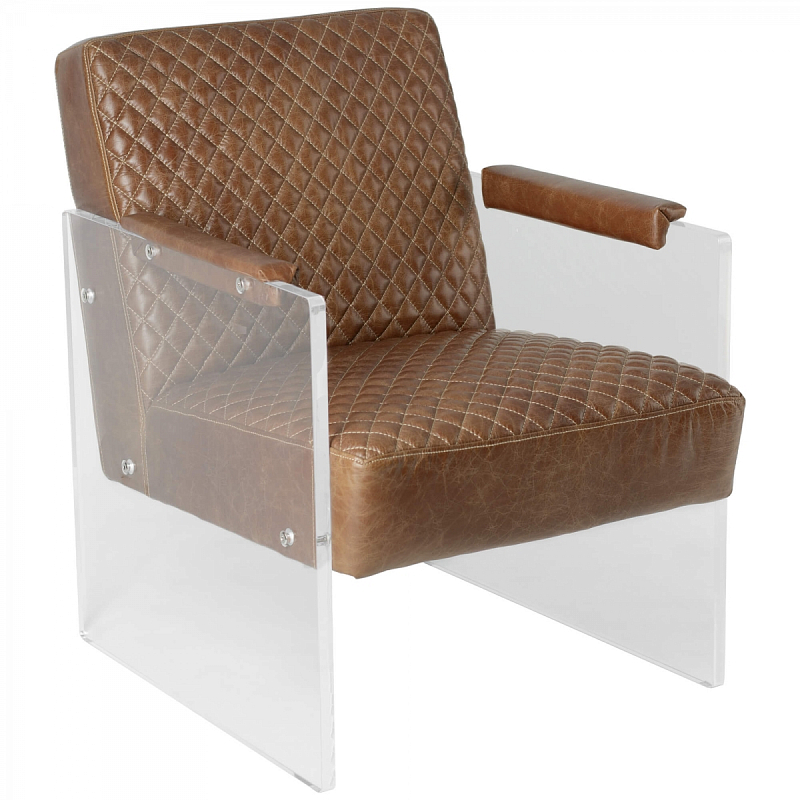 Кресло Gioff Chair натуральная кожа Коричневый Кресло Gioff Chair натуральная кожа Коричневый в Кирове | Loft Concept