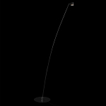 Торшер с изогнутой черной металлической стойкой и цилиндрическим плафоном Davide Groppi варинант исполнения - 2 | Loft Concept в Кирове