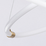 Люстра подвесная с двумя пересекающимися белыми светодиоидными кольцами Luke Lampco Tracer Lamp варинант исполнения - 7 | Loft Concept в Кирове