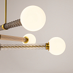 Люстра со стеклянными вставками Helios варинант исполнения - 3 | Loft Concept в Кирове