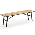 Скамья с сиденьем из массива акации Damon Industrial Wooden Bench варинант исполнения - 1 | Loft Concept в Кирове