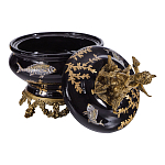 Шкатулка черного цвета с бронзовым ангелом Eden Garden варинант исполнения - 4 | Loft Concept в Кирове