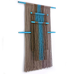 Дизайнерское Панно Макраме из хлопковых нитей Japan Wall Panel Blue варинант исполнения - 1 | Loft Concept в Кирове